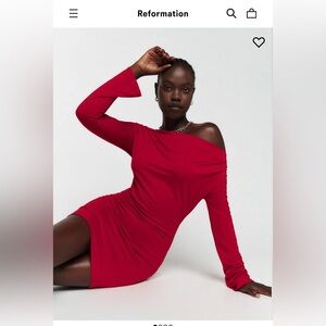 NWT Reformation Evelin’s knit dress in size XS color cherry.